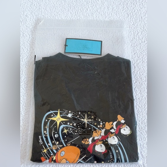 GUCCI X DISNEY DONALD DUCK Rocket Embroidered Logo Cotton Jersey T-shirt - Picture 14 of 16